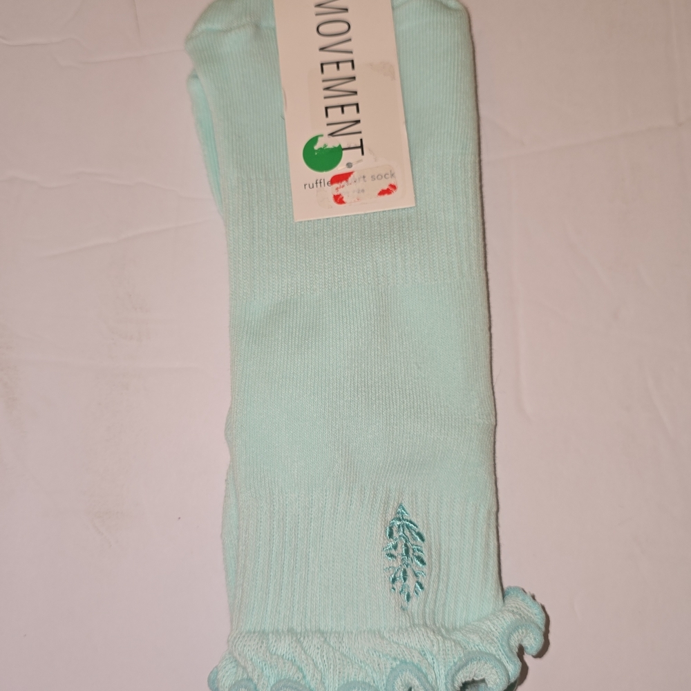 Free People Light Blue Ruffle Socks
